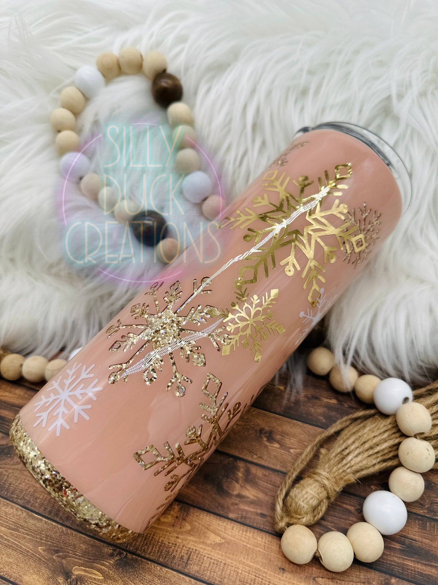 Snowflake Pale Pink Peekaboo