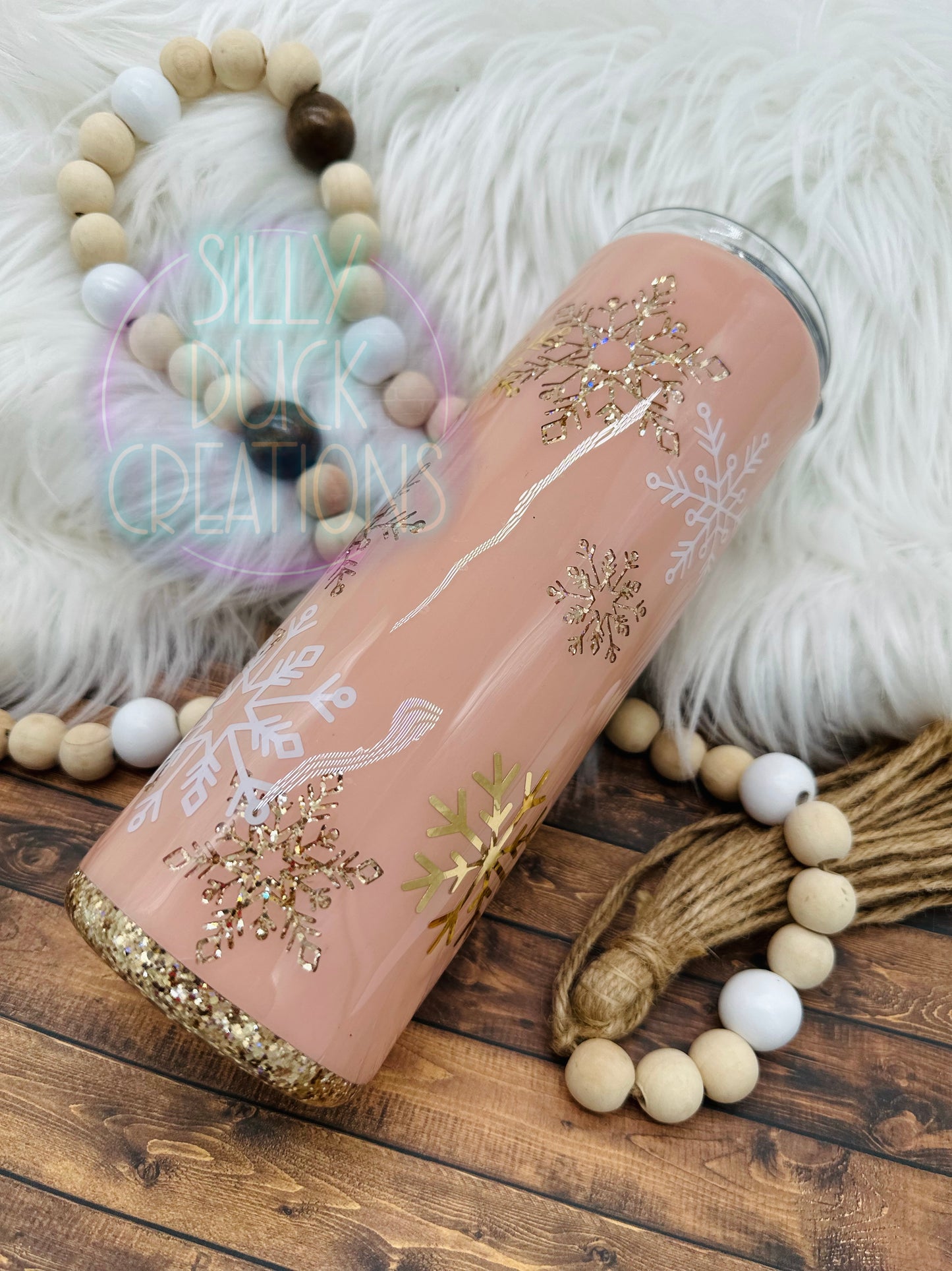 Snowflake Pale Pink Peekaboo