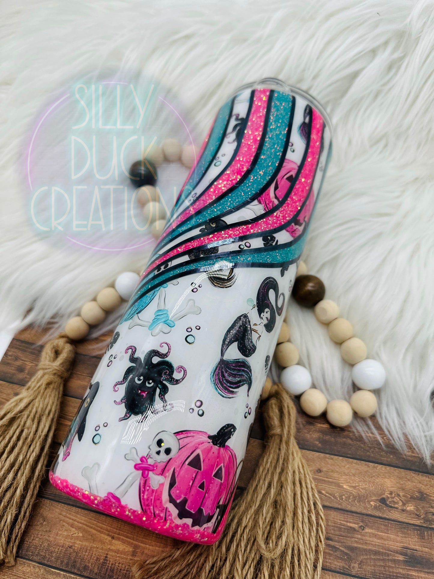 Glamorous Witch Tumbler with Rhinestones