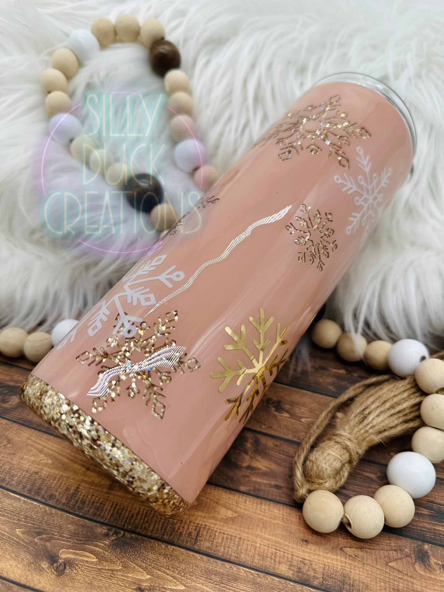 Snowflake Pale Pink Peekaboo