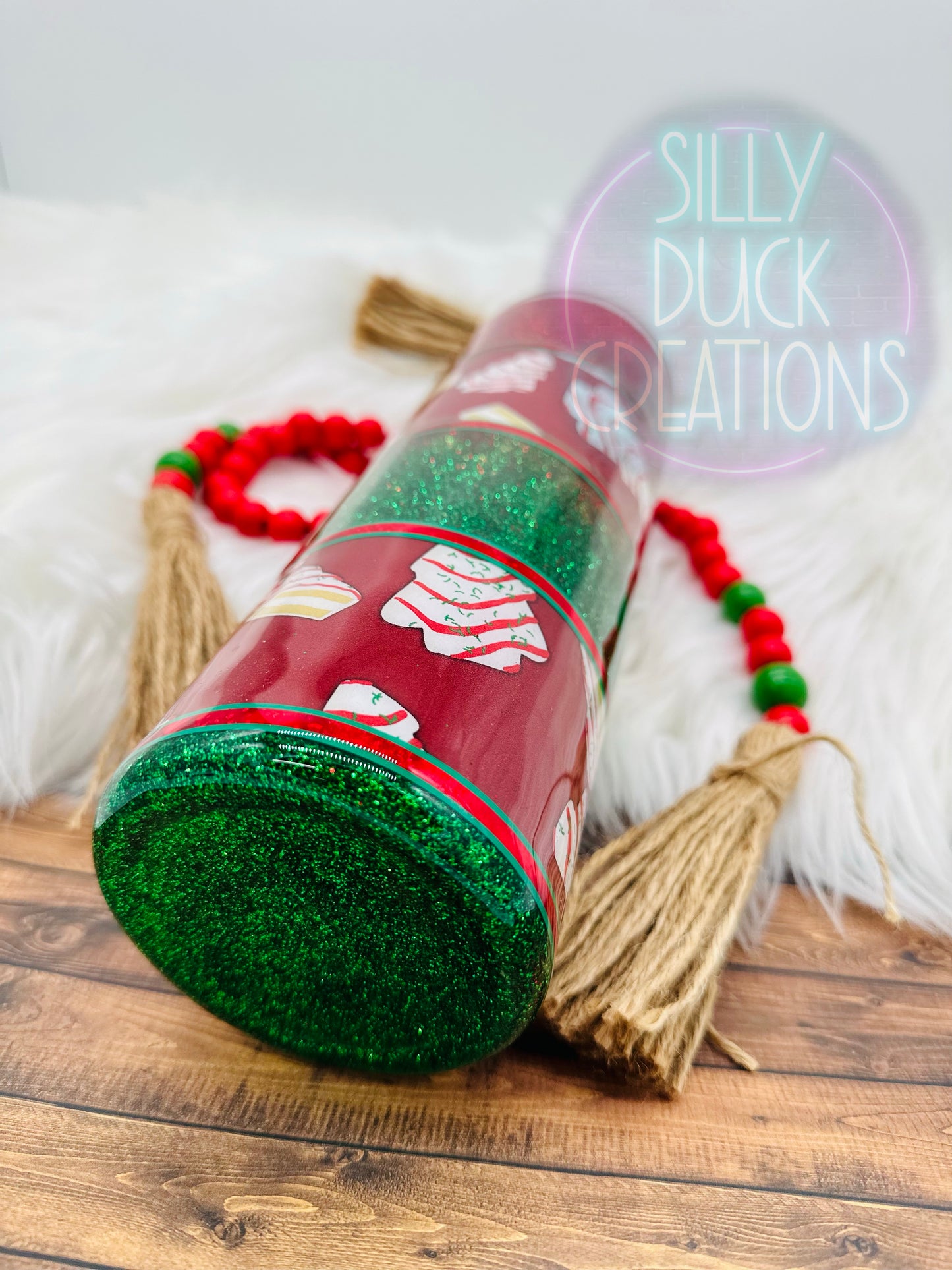 Christmas snack cake tumbler