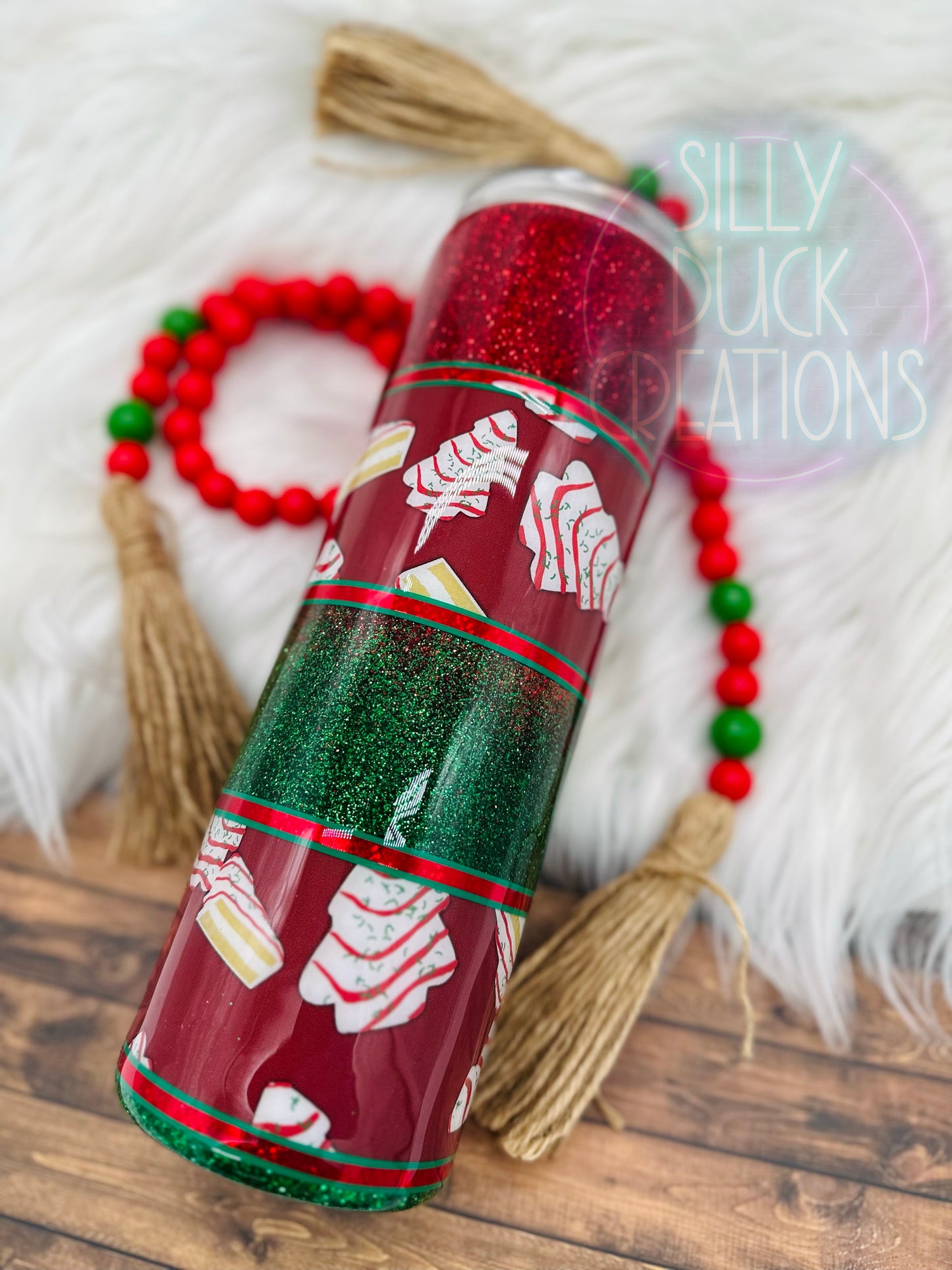 Christmas snack cake tumbler