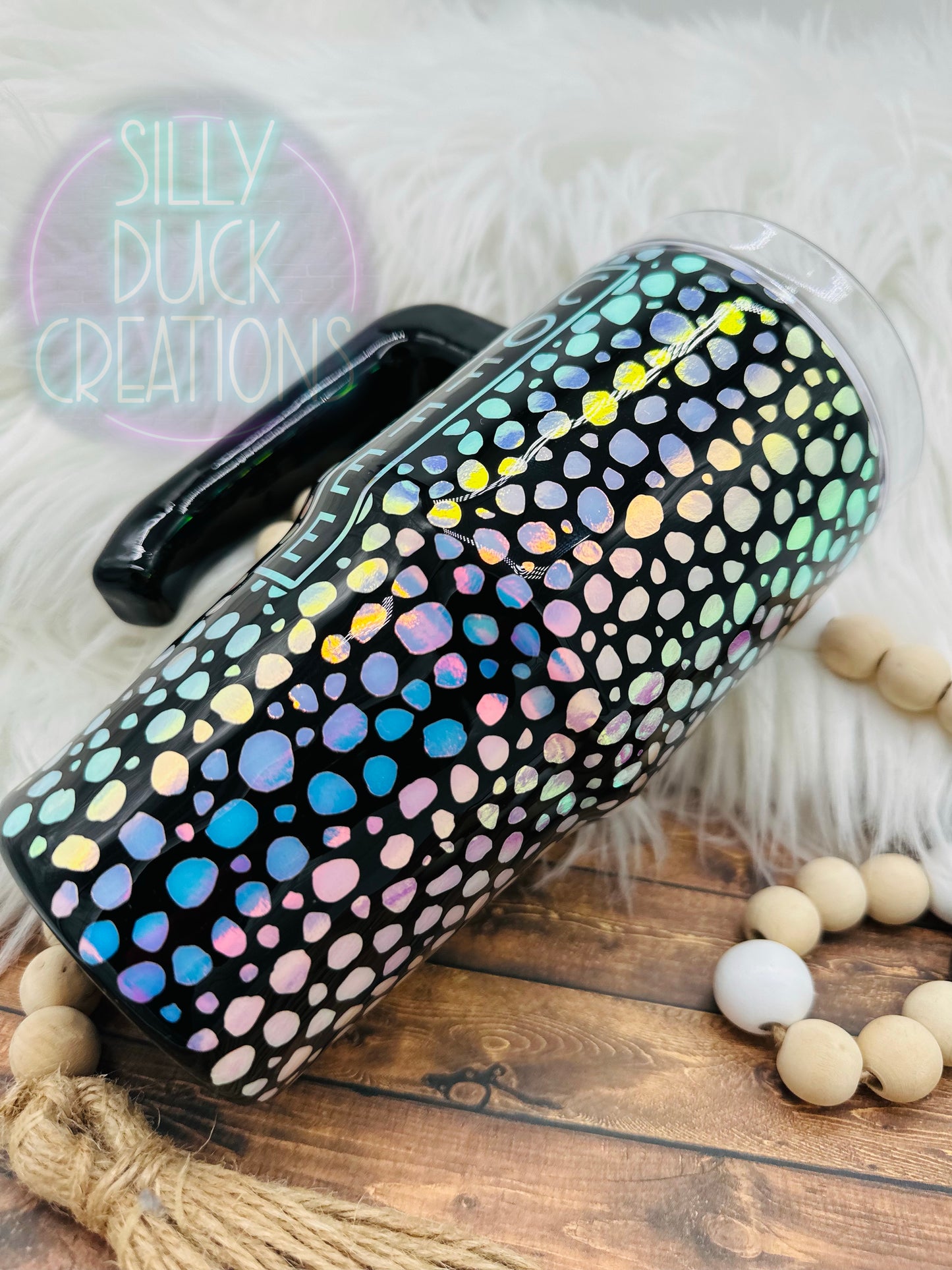 Glow Holographic Coffee Tumbler