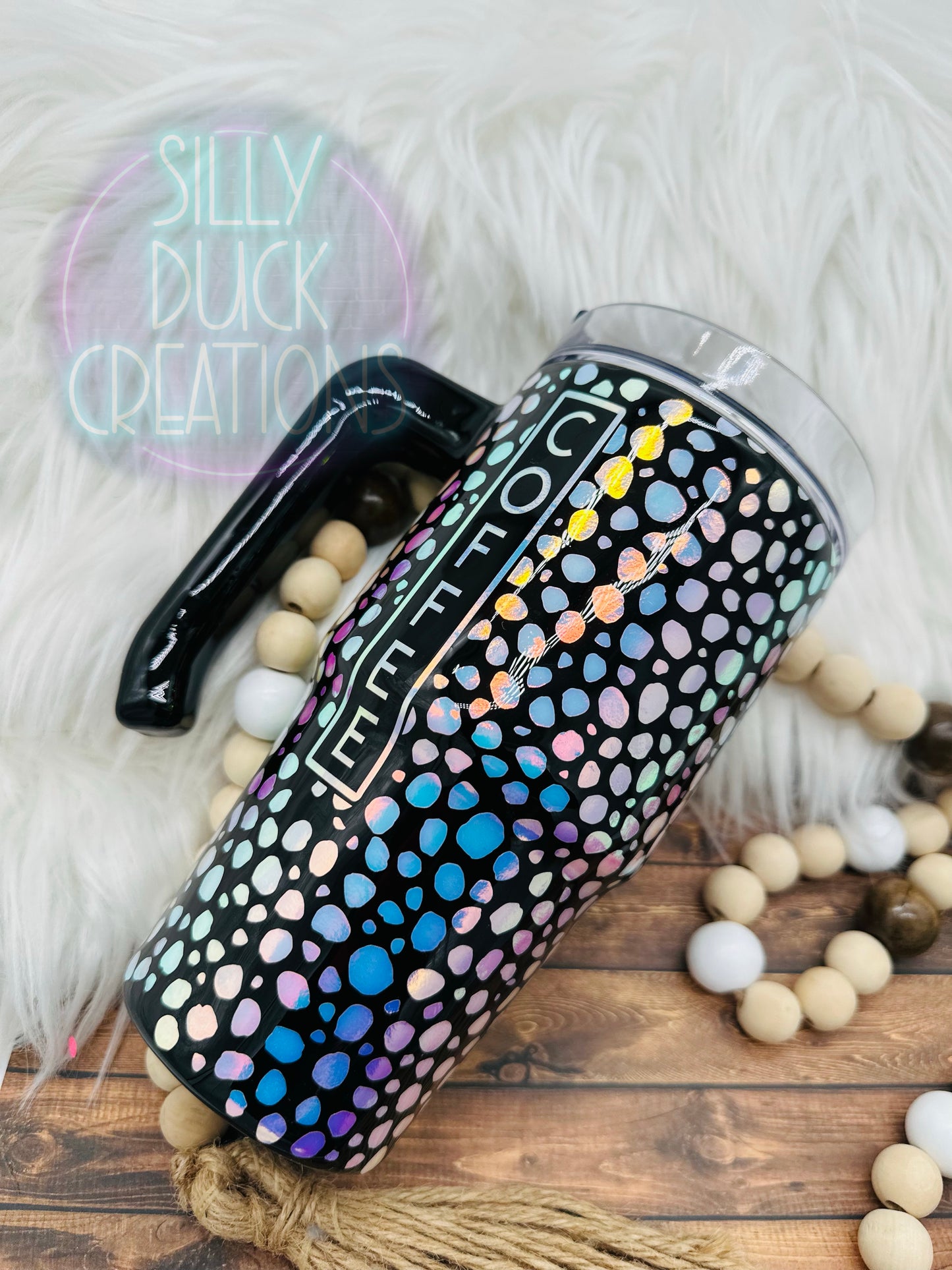 Glow Holographic Coffee Tumbler