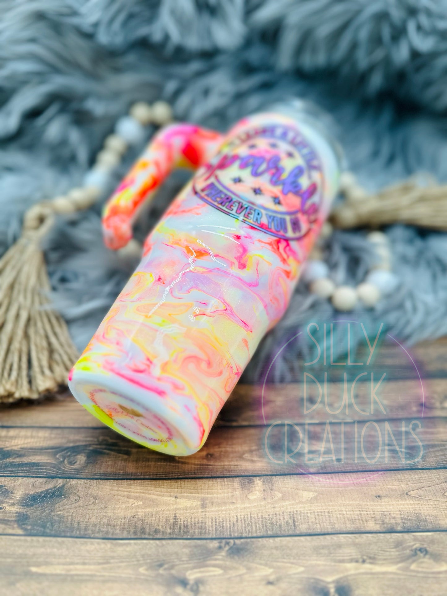 Neon Mica Sparkle Tumbler 30oz