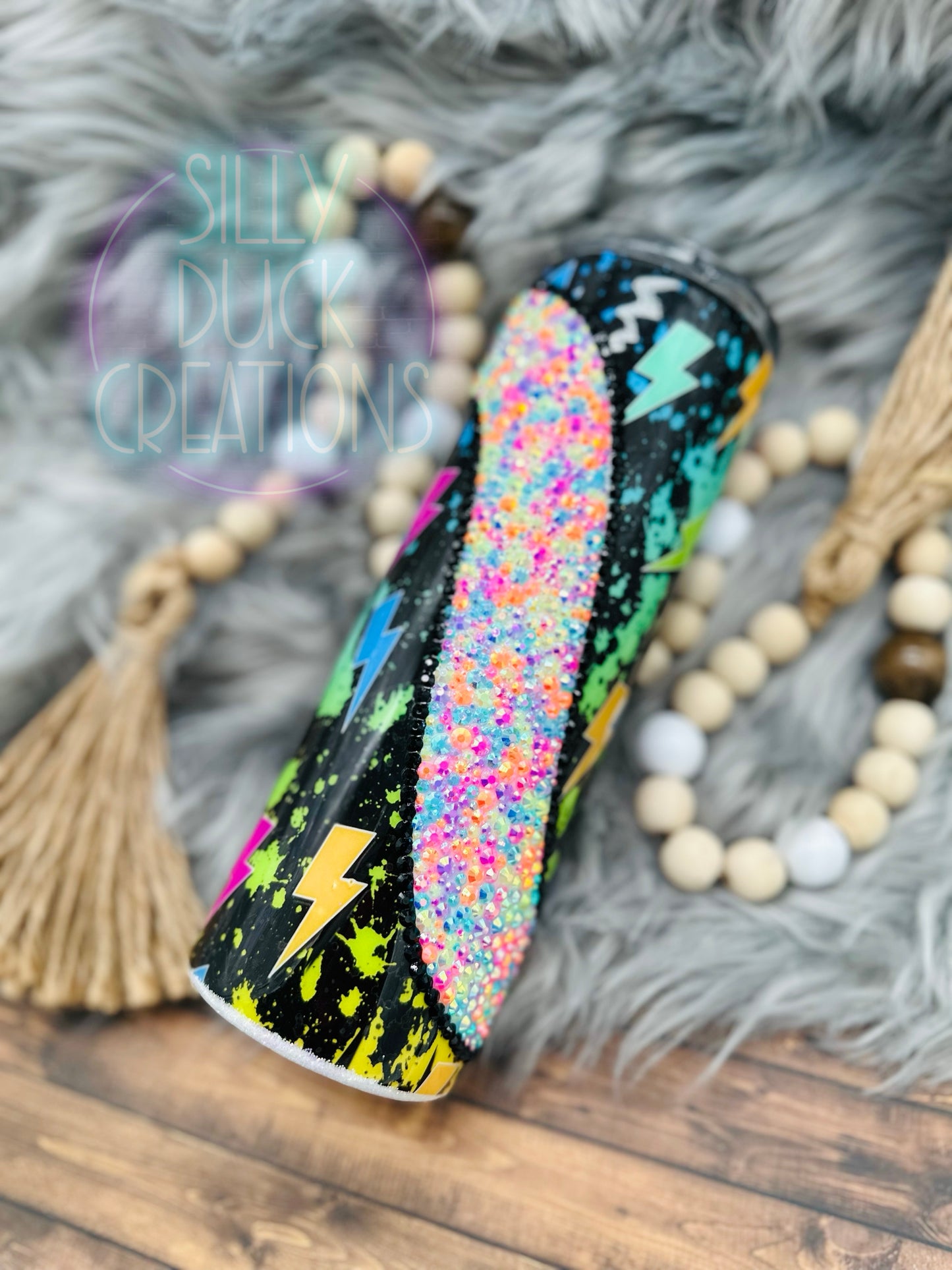 Rhinestone Rainbow Tumbler