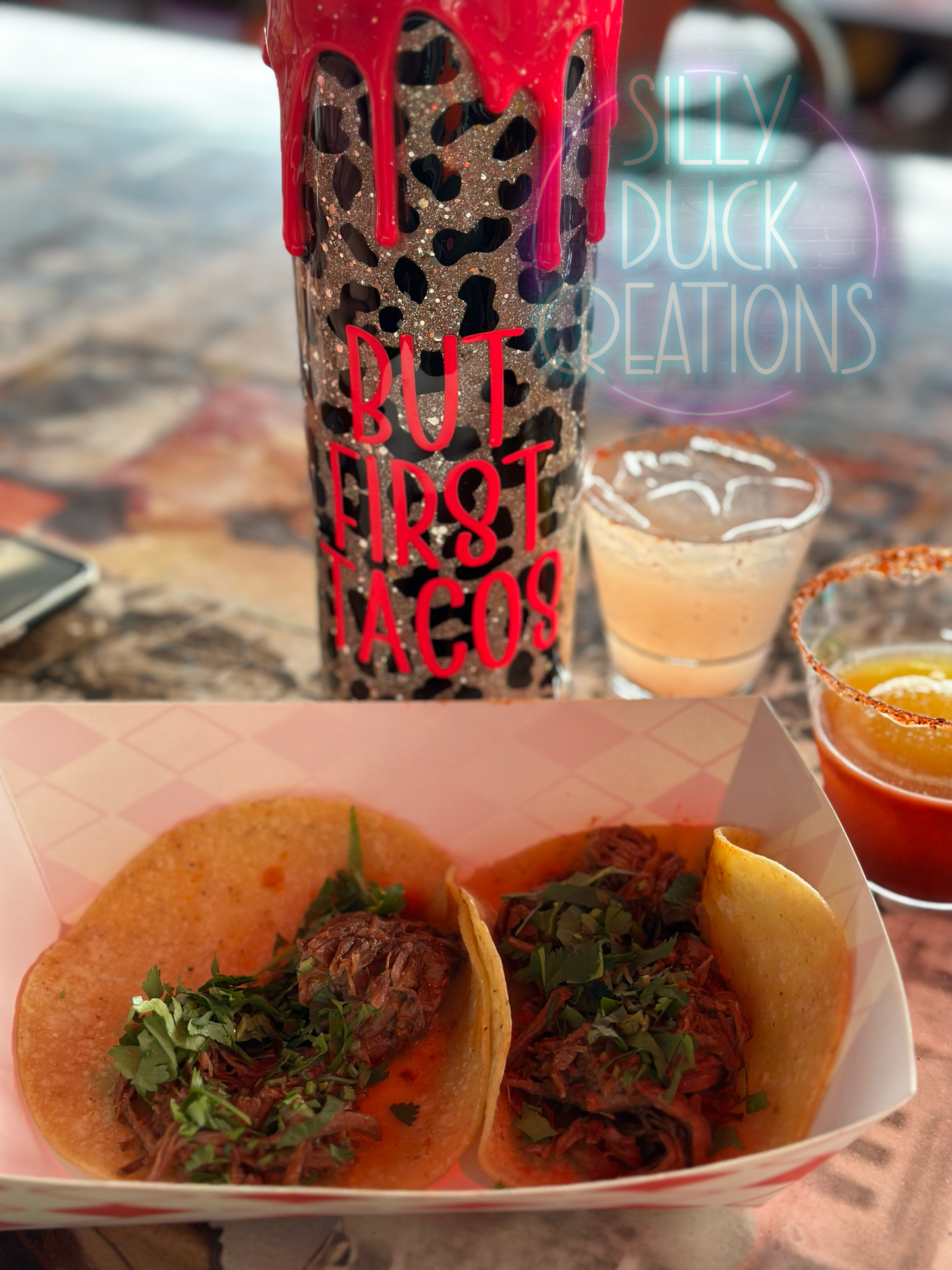 Cheetah Print/But First Tacos