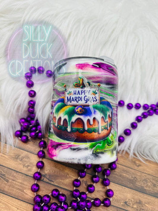 Mardi Gras King Cake Tumbler