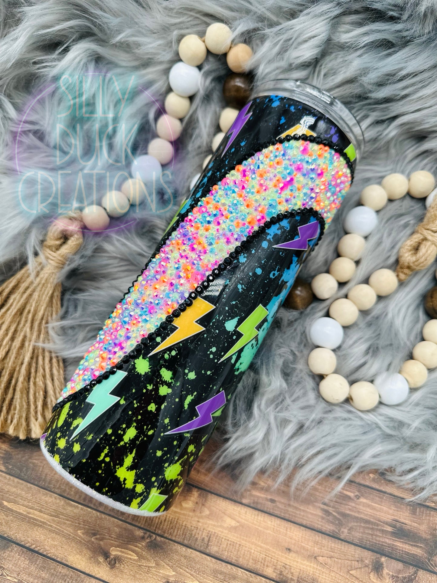 Rhinestone Rainbow Tumbler