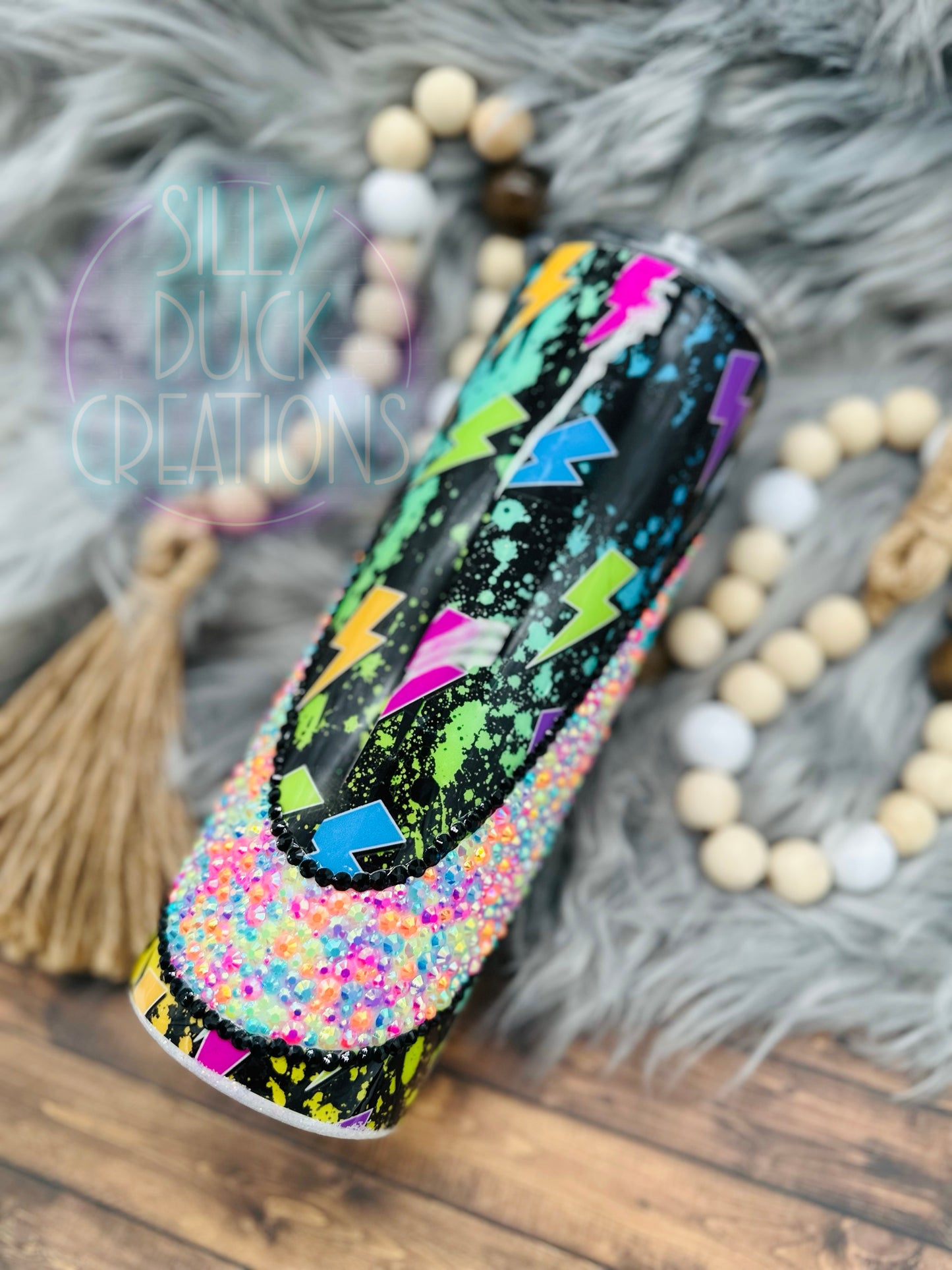 Rhinestone Rainbow Tumbler