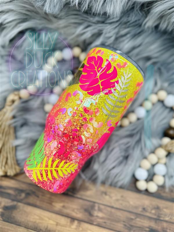 Tropical Neon Tumbler